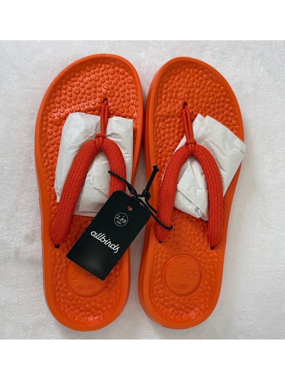 Allbirds Flip Flops Orange Womens 10 Mens 8 Sandals Shoes Sugar Zeffer New